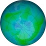 Antarctic ozone map for 2023-01-28
